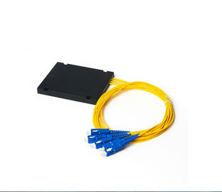 एससी कनेक्टर पीएलसी फाइबर ऑप्टिक स्प्लिटर एकल मोड 1260-1650 ऑपरेटिंग वेव