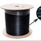 आउटडोर फाइबर ऑप्टिक ड्रॉप केबल 2 कोर काले रंग यूवी और लौ प्रतिरोधी LSZH सामग्री