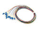 एलसी कनेक्टर एकल मोड फाइबर ऑप्टिक पिगेट 0.9 मिमी केबल 12 रंग