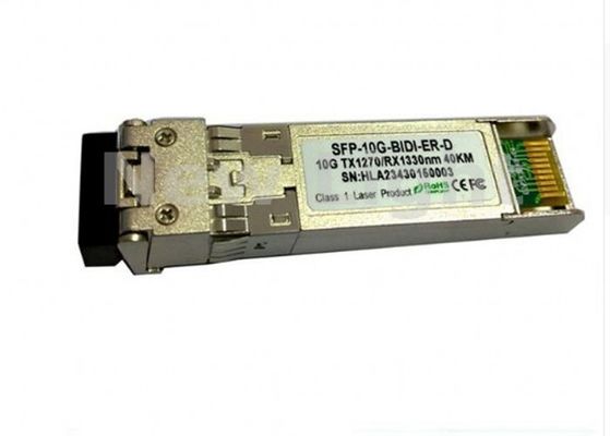 खरीदें 40 किमी सिंगल मोड अनुप्रयोगों के लिए LC कनेक्टर के साथ 10Gb/s SFP+ द्वि-दिशात्मक फाइबर ऑप्टिक ट्रांससीवर online manufacture