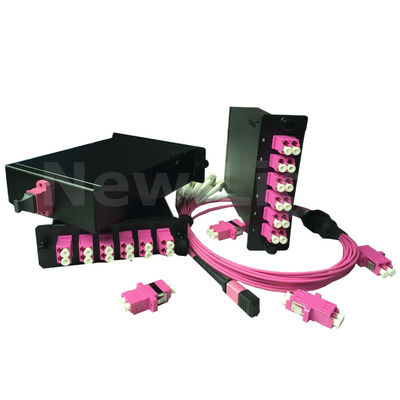 खरीदें 144 कोर ओएम3 मल्टीमोड फाइबर ऑप्टिक वितरण फ़्रेम के साथ 1यू रैक माउंट एमपीओ कैसेट मॉड्यूल online manufacture