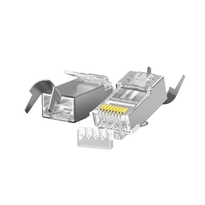 खरीदें High-Speed CAT7 Shielded Connectors w/ Metal Boots - Fluke Tested, Low Latency online manufacture