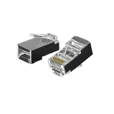 खरीदें High-Performance CAT6 Modular Plugs - 50U Gold, Fluke Pass, Transparent & Tangle-Free online manufacture