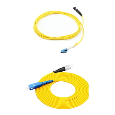 खरीदें 0.9mm स्लिम से 3.0mm रग्ड सिंगल मोड फाइबर ऑप्टिक पैच कॉर्ड SC LC FC ST कनेक्टर्स के साथ डेटा सेंटर और आउटडोर उपयोग के लिए online manufacture
