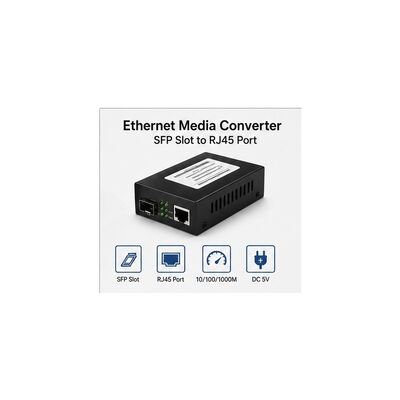 खरीदें सिंगल मोड फाइबर और 10/100/1000Mbps ऑटो-नेगोशिएशन के लिए 20 किमी ट्रांसमिशन दूरी वाला गीगाबिट SFP मीडिया कन्वर्टर online manufacture