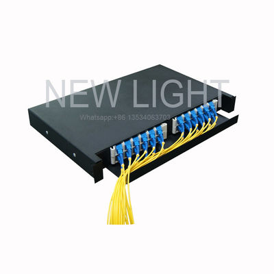 खरीदें 19''/23'' रैक माउंट स्लाइडेबल ड्रॉवर फाइबर ऑप्टिक पैच पैनल के साथ 12/24 कोर के लिए आसान केबल प्रबंधन online manufacture