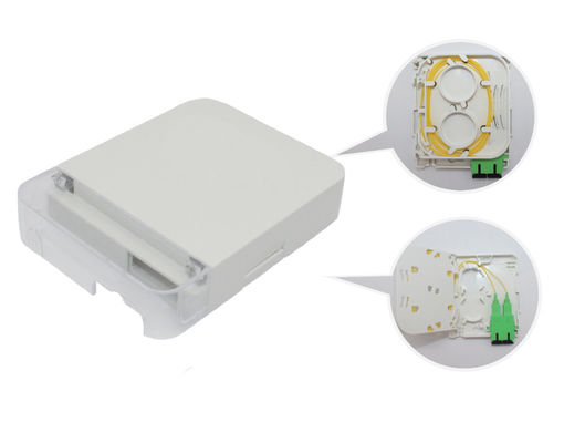 खरीदें केबल प्रबंधन के लिए 2 पोर्ट एससी डुप्लेक्स फाइबर ऑप्टिक पैच पैनल दीवार घुड़सवार फाइबर ऑप्टिक टर्मिनल बॉक्स online manufacture