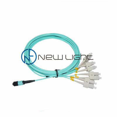 खरीदें LSZH जैकेट MPO ट्रंक केबल के साथ फीमेल MPO से 4 DX SC OM3 मल्टीमोड फाइबर ऑप्टिक केबल online manufacture