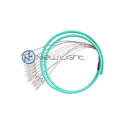 खरीदें उच्च गति डेटा संचरण के लिए 0.9 मिमी व्यास के साथ 12 कोर मल्टीमोड फाइबर ऑप्टिक पिगटेल online manufacture