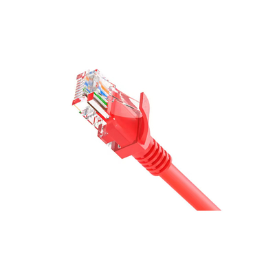Cat7 नेटवर्क पैच कॉर्ड डबल शील्डिंग गोल्ड प्लेटेड नंगे कॉपर 24AWG 7/0.20mm केबल