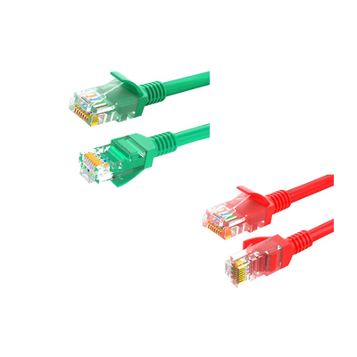 स्पीड ईथरनेट पैच कॉर्ड UL प्रमाणित Cat6a Bare Copper 24AWG*2*4P 7/0.20mm 100% परीक्षण किया गया