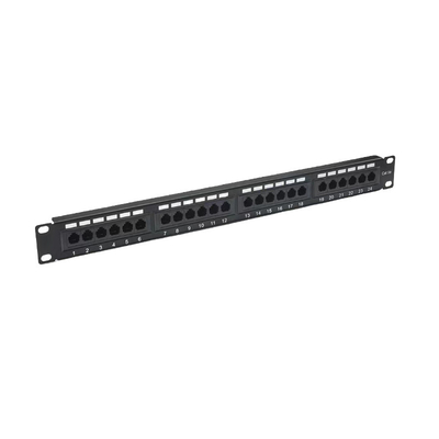 धातु ढाल RJ45 ईथरनेट पैच पैनल Cat5e/Cat6/Cat6a/Cat7 संगत RoHS/UL/CE प्रमाणित