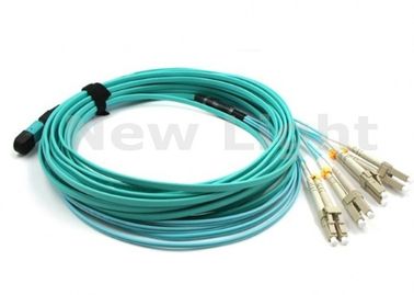 QSFP/SR मॉड्यूल के लिए MPO-LC कनेक्टर के साथ 3 मीटर 8 स्ट्रैंड मल्टीमोड MPO MTP केबल