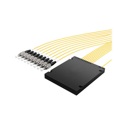 दूरसंचार प्रणालियों के लिए एससी एपीसी कनेक्टर के साथ सीई प्रमाणित सिंगल मोड फाइबर ऑप्टिक स्प्लिटर 1x16