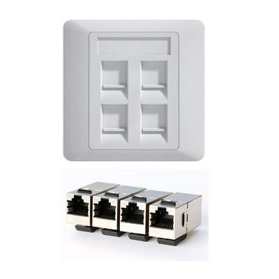 स्मार्ट इमारतों के लिए 90W पावर डिलीवरी IEEE 802.3bt टाइप 4 अनुपालक और 86 * 86 मिमी आकार के साथ CAT6 RJ45 सॉकेट