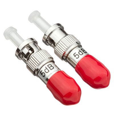 ST एकल मोड अनुप्रयोगों के लिए उच्च शक्ति 1W और 1-30dB क्षीणन के साथ महिला से पुरुष फाइबर ऑप्टिक एटेंन्यूएटर