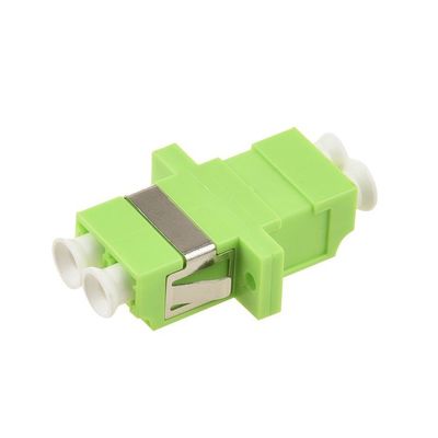 Plastic Fiber Optic Adapter LC to LC with Ceramic Sleeve Multimode OM5 Green Color