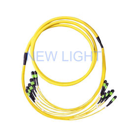 OM3 OM4 40G-100G MPO MTP केबल / 3.6 मिमी राउंड ट्रंक केबल MPO फाइबर ऑप्टिक पैच कॉर्ड