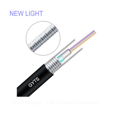 बख्तरबंद फाइबर ऑप्टिक केबल GYTS GYTA LSZH बाहरी जैकेट के साथ हवाई उपयोग के लिए जलरोधक और कुचल प्रतिरोध