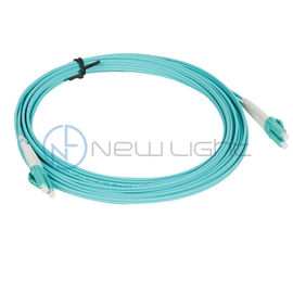 एक्वा 100G एफटीटीएच बेस स्टेशन MM 50/125 OM4 LC LSZH डुप्लेक्स पैच कॉर्ड